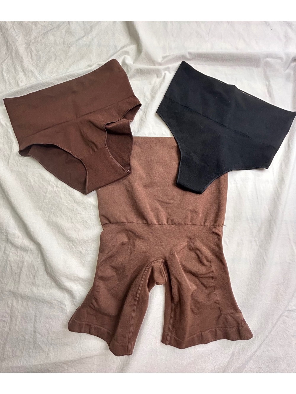 YITTY Shapewear Lot of 3 NWOT High Waist Shorts & Briefs XXL Black Brown